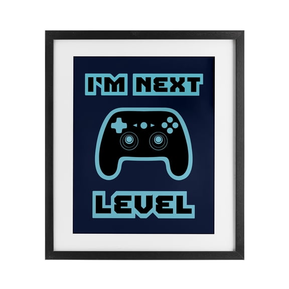 Stupell Industries Contemporary I'm Next Level Retro Black Framed Print Under Glass, 13 x 16, by Marcus Prime