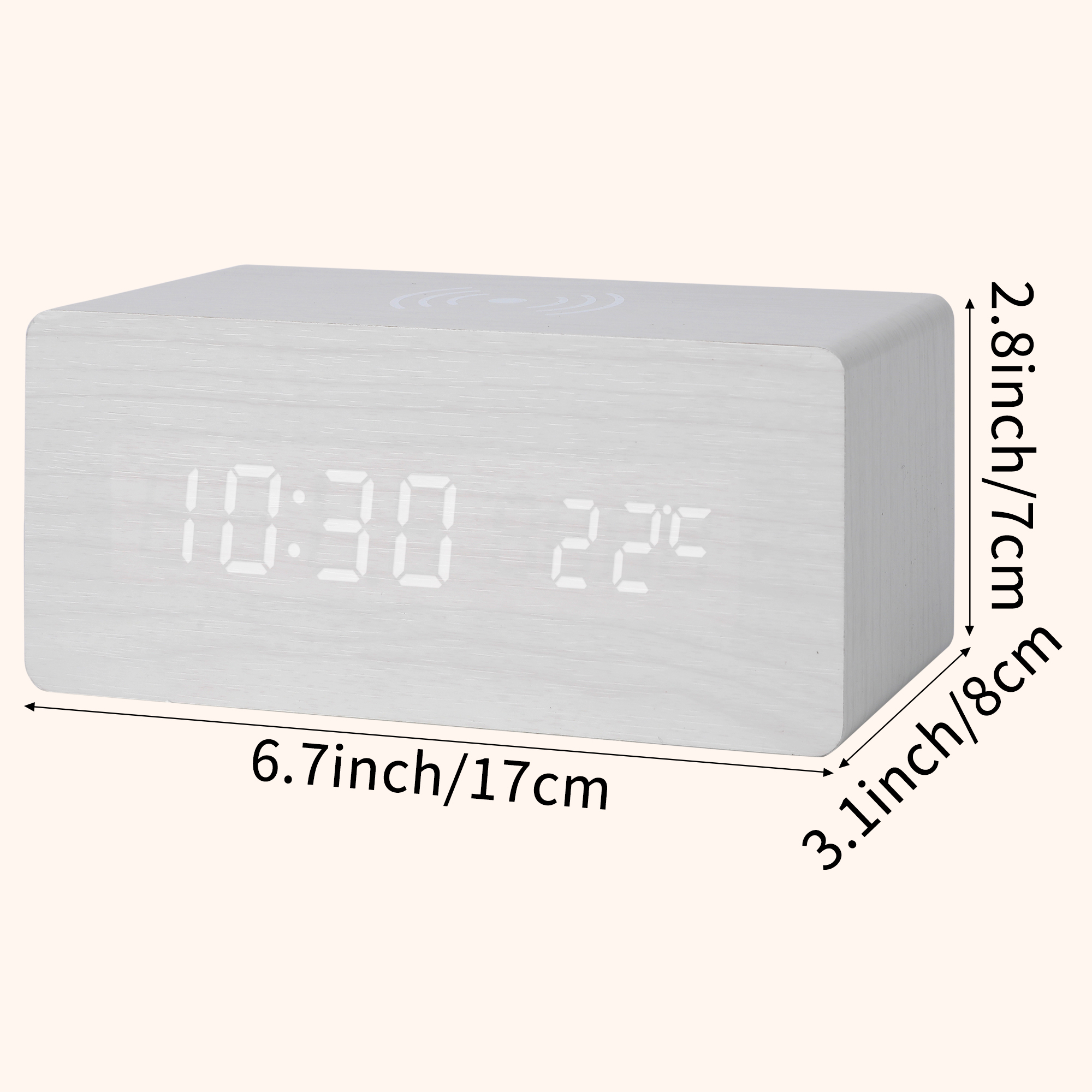 Unique Bargains Voice Activation Alarm Clock Black 6.7"L x 3.1"W x 2.8"H