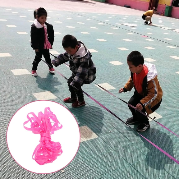 Milisten Rosy Rubber Chinese Jump Rope for Fitness Exercise and Sports Skipping Training