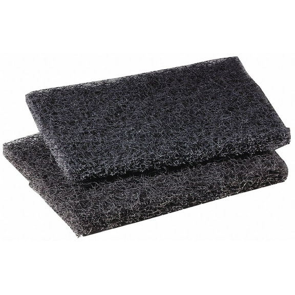 Scotch-Brite Polishing Pad,4" L x 5-1/4" W,Gray,PK10  46CC