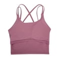 thumbnail image 7 of LELINTA Women Crop Tops Sports Bras Mesh Longline Fitness Camisole Yoga Workout Running Gym Pad Shirt with Removable Cups, 7 of 7