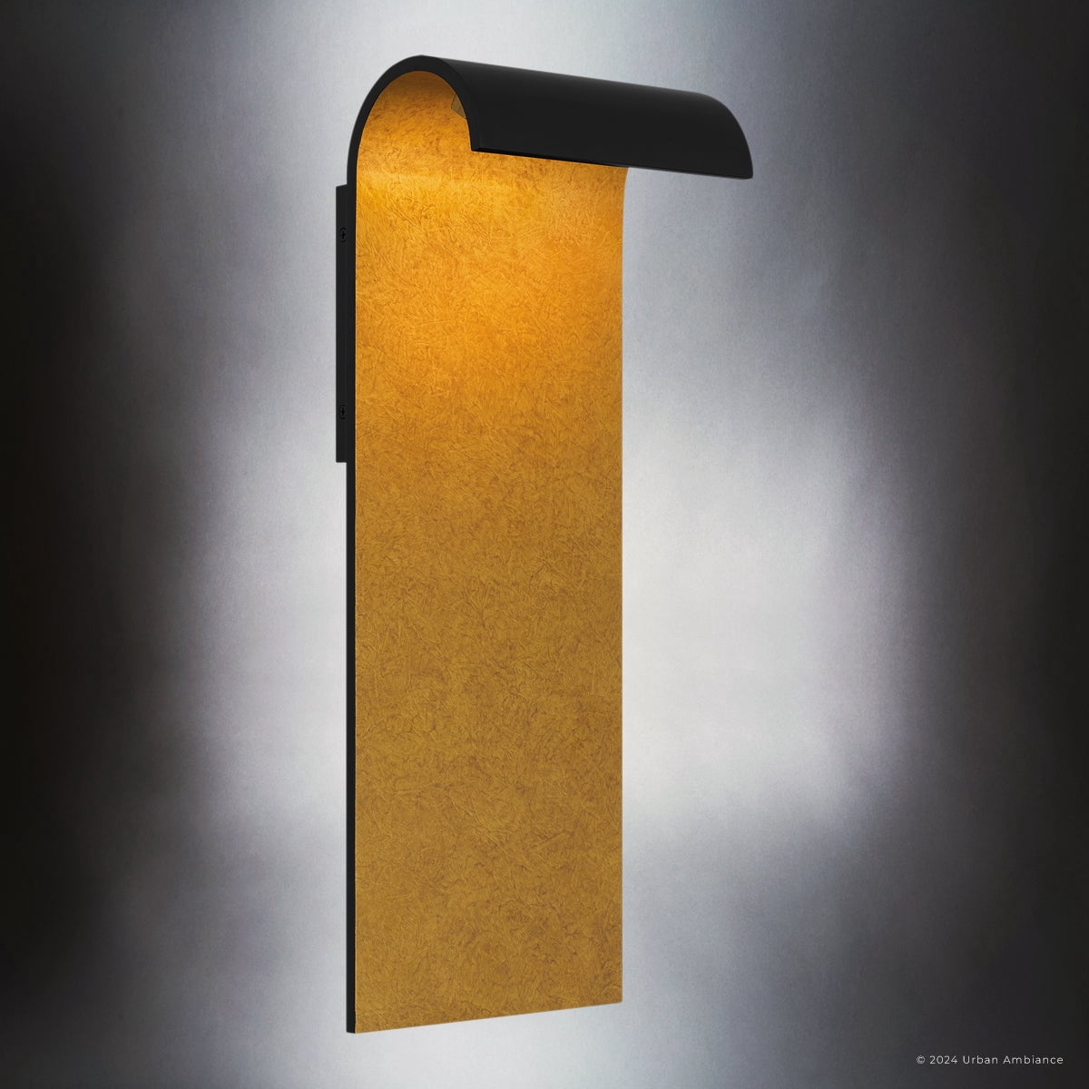 Luxury Contemporary Wall Sconce, Small Size: 21''H x 8''W, with Eclectic Style Elements, Matte Black Finish, UQL1981 from the Mayville Collection by Urban Ambiance