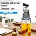 thumbnail image 4 of Cateissary Dispensador de aceite Botella de vidrio transparente liviana con medidas Pulverizador de aceite conveniente Gran capacidad para cocinar Cocina y Comedor, 4 of 6