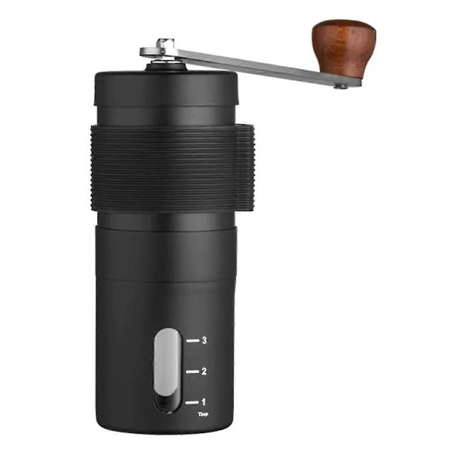 Adjustable Manual Coffee Grinder - Portable Stainless Steel Hand Grinder with Internal Settings, Id
