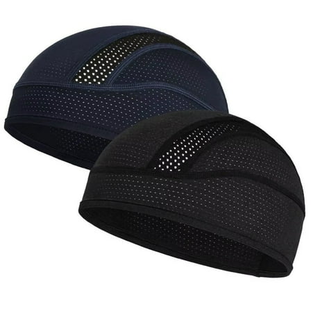 Skull Cap Helmet Liner Beanie, Cooling Mesh Cycling Running Hat for Men Women, Fits Under Helmets