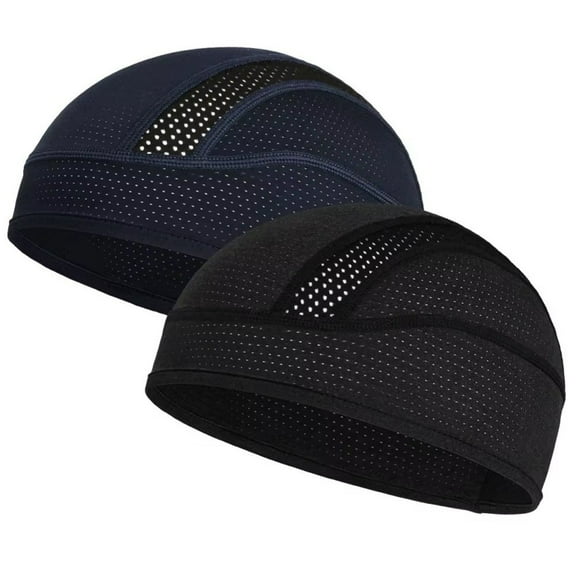 Skull Cap Helmet Liner Beanie, Cooling Mesh Cycling Running Hat for Men Women, Fits Under Helmets