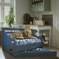 thumbnail image 4 of Iconic Pet Sassy Paws Multipurpose Wooden Pet Bed with Feeder for Dogs & Cats - Charcoal Gray - Small, 4 of 5