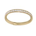 thumbnail image 1 of 14k Yellow Gold Channel-set Round-cut Cubic Zirconia Thin Eternity Band, 1 of 1
