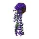 thumbnail image 2 of Cortinas de pared de flores de seda violeta - enredaderas artificiales de 85 cm con flores de 5 cm para decoración del hogar y la boda, 2 of 2