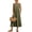 Matcha Green, variant on Women's V Neck Pocketed Midi Dress with Ruched Fit and Size Range ninety five percent polyester and five percent spandex