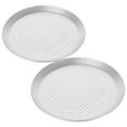 thumbnail image 1 of KAKOWELY pizza grill pan 2 pcs Metal Pizza Grill Pan Perforated Round Cheesy Crust Pizzas Tray Pizza Baking Pan Bread Oven Pizza Pan for Home Commercial Use, 1 of 5