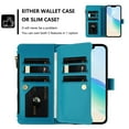 thumbnail image 3 of for Samsung Galaxy M32 4G Phone Case Wallet Protective Case leather Cover with magnetic closed cLake Blueit card slot shockproof protection phone case, 3 of 7