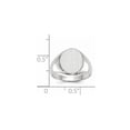 thumbnail image 2 of 14k White Gold Polished Solid Back Signet Ring Size 6 Ring for Women - 4.1 Grams, 2 of 2