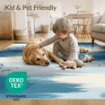 thumbnail image 4 of ODIKA 9'x12' Washable Area Rug Beige That Horizontal Band Flow Scattered Abstract Couch Grey for Great Room, Indoor Concept, Large Living Low Pile, Flatwoven, 4 of 7