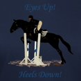 thumbnail image 3 of CafePress - Eyes Up! Heels Down! Horse Women's Dark T Shirt - Women's Traditional Fit Dark T-Shirt, 3 of 4