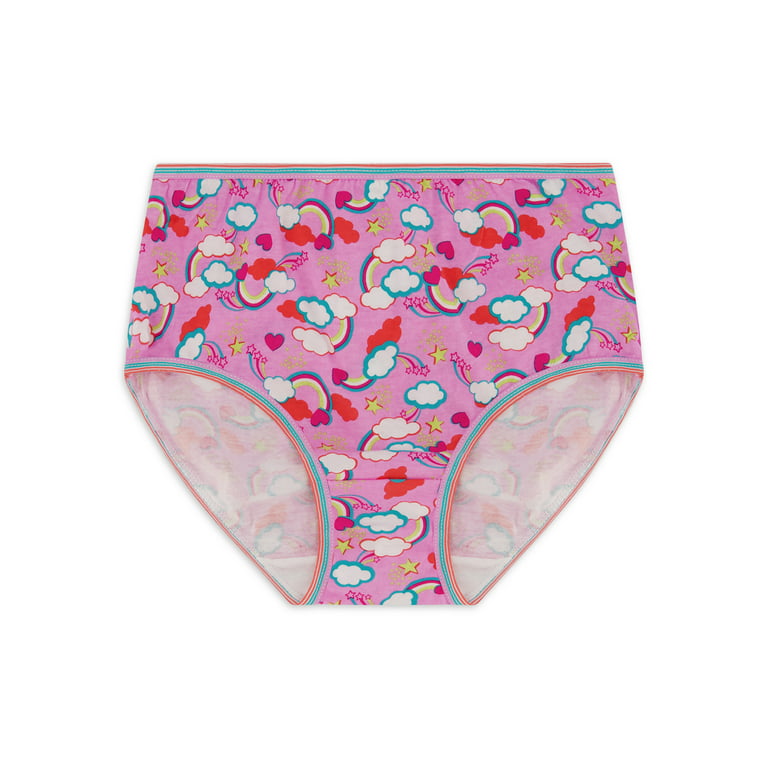 Wonder Nation Girls Size 12 Brief Underwear 5 Pack multicolor, pink NWT