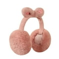 thumbnail image 2 of Up To $10 Earmuffs Brown Winter Warm Plush Earmuffs Cartoon Cute Bow Rabbit Ears Windproof Earmuffs, 2 of 5