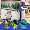 thumbnail image 6 of ModFusion 48" Modern White Farmhouse Aquarium Stand with Storage Cabinet & Power Outlets – Heavy-Duty Fish Tank Stand Fits Up to 120 Gallons, 6 of 10