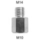 thumbnail image 5 of 1 Uds M-10 A M14 Conector de Interfaz de Amoladora Angular Adaptador Convertidor Amoladora Eccomum M10 a M14, 5 of 6