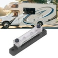 thumbnail image 1 of Power Distribution Block,  Conductivity 4 Terminal Bus Bar Easy Installation Wire Management High Strength  for Car Black,Red, 1 of 7