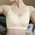 thumbnail image 2 of FYDUU Wireless Bras For Women No Underwire V Mesh Bralette Seamless Comfortable Bra Push Up Full Coverage Everyday Bras Comfort Womens Bralettes /White, 2 of 4
