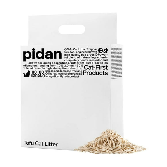 Arena para gatos pidan Tofu Clumping, 2,4 kg, desechable sin polvo