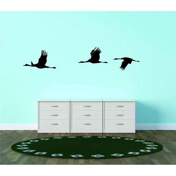 Custom Wall Decal Flying Ducks Silhouette Picture Art Peel