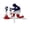 A, variant on Gytml Patriotic Kneeling Soldier Cross Garden Stake, American Flag Pattern Memorial Yard Sign, 11." Metal Outdoor Decor For Independence Day & Memorial Day(C-11.")