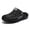Black, variant on Summer Breathable Thickness Soled Non Slippers for Men Fashion Hollow out Closed Toe Adjustable Heel Strap Beach Hole Shoes Comfort Half Drag Trend Casual Sandals White 39