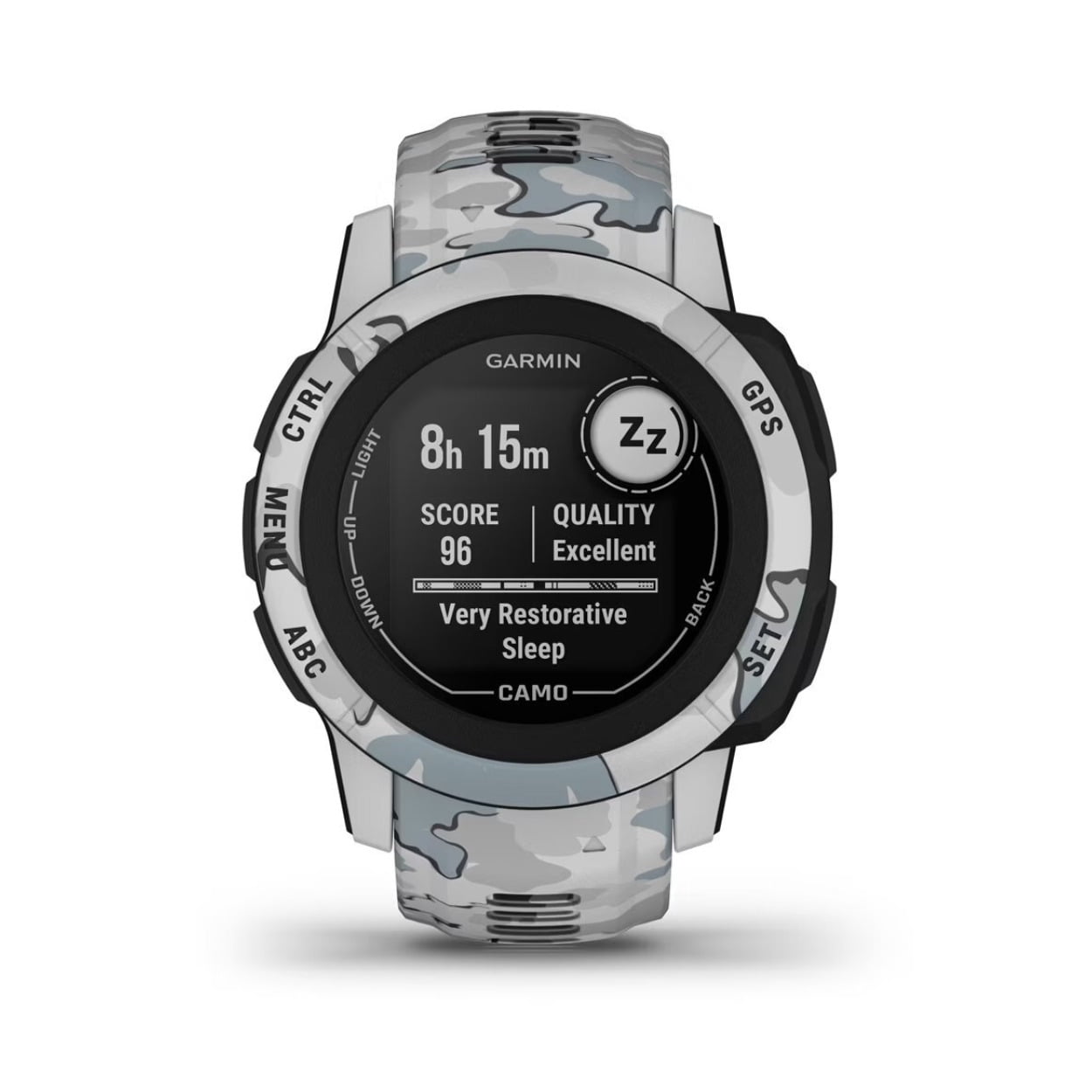 Restored Garmin Instinct 2S Camo Edition Multi-GNSS GPS Smartwatch - Mist Camo (Refurbished)