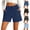 #0236-Black, variant on Womens Summer Denim Shorts Drawstring Elastic Waist Loose Fit Jean Shorts with Side Pockets