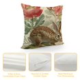 thumbnail image 4 of Leisuo Hopyeer Rustic Vintage Animals Throw Pillow Covers Decorative Cute Rabbits Dragonflies Robin Birds Butterfly Classical Garden Flowers Pillow Cushion Cover White, 4 of 5