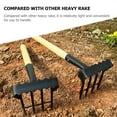 thumbnail image 5 of Weeding Tool Garden Cultivator Garden Rake for Leaves Small Rake with Handle Gardening Cultivator Rakes Garden Hand Rake, 5 of 6