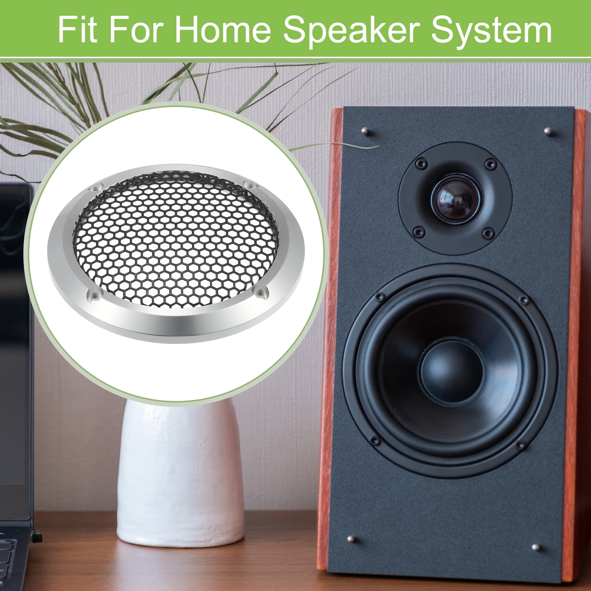 Unique Bargains Universal 3.5" Car Speaker Grills Cover with Mounting Screws