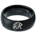thumbnail image 2 of Tungsten Patriots Patriot Flag America Band Ring 8mm Men Women Comfort Fit Black Dome Polished, 2 of 4