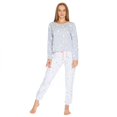 thumbnail image 4 of Pijama Mujer Pantalón Blusa Suave Estampado Estrellas Gris gris EG Incógnita 660036, 4 of 7