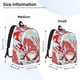 thumbnail image 2 of Disketp Christmas print Canvas Backpack Lightweight Travel Daypack Student Rucksack Laptop Backpack-, 2 of 5
