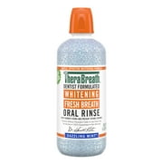 TheraBreath Whitening Mouthwash, Dazzling Mint, Dentist Formulated, 1 Liter