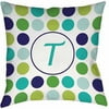 Thumbprintz Dots Monogram Green Decorative Pillows