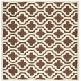 thumbnail image 2 of SAFAVIEH Cambridge Kirsten Geometric Wool Area Rug, Dark Brown/Ivory, 6' x 6' Square, 2 of 7