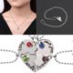 thumbnail image 2 of Collar con Colgante de Amuleto de Santo Patrón Yashi de Obsidiana Om Mani Padme Hum Color Plata, 2 of 5