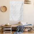 thumbnail image 2 of Geometric Tapestry, Futuristic Pattern Diagonal Dotted Lines Abstract Movement Themed Design, Wall Hanging for Bedroom Living Room Dorm Decor, 60W X 80L Inches, White and Black, by Ambesonne, 2 of 5