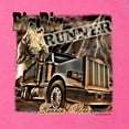thumbnail image 2 of Wild Bobby, Big Rig Runner Trailer Truck Runnin Alone, Cars and Trucks, Women Tri-Blend Racerback Tank Top, Vintage Pink, Large, 2 of 4