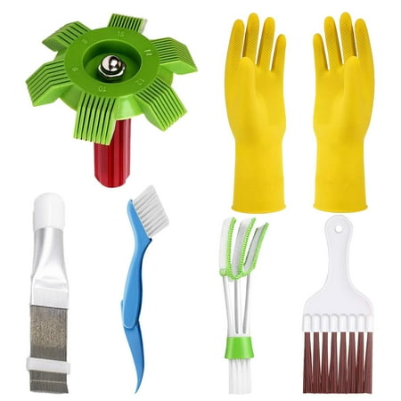 

TAONMEISU AC Fin Cleaning Kit | Shutter Cleaning Brush | 6 In 1 Air Conditioner Cleaning Tools Kit AC Vent Cleaning Brush For House Blind Cleaning Brush