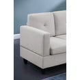 thumbnail image 5 of Santiago Light Gray Linen Fabric Sectional Sofa with Right Facing Chaise, 5 of 5