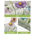 thumbnail image 4 of Spring Flowers Bar Stool Covers Set of 2, Retro Boho Botanical Florals Butterfly Stretch Washable Bar Chair Covers with Backs, Removable Pub Counter Height Chair Cover for Kitchen Dining Room Cafe, 4 of 7
