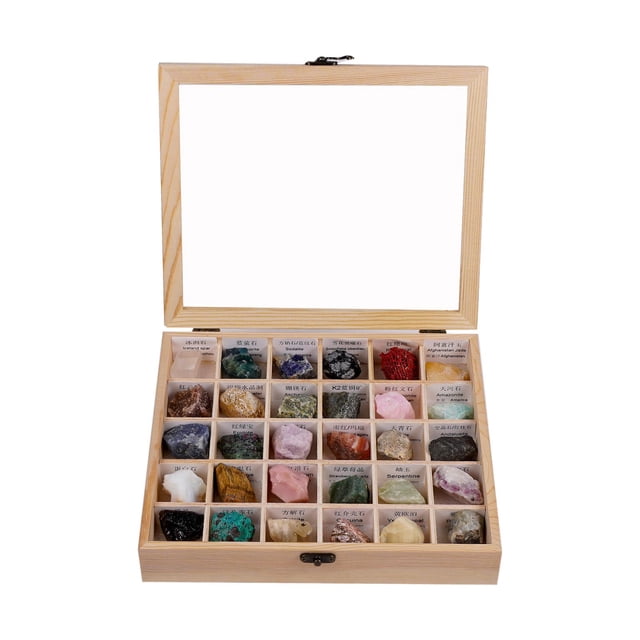 geología para niños 30 unidades de colección de minerales de roca, Kit de minería para niños, educación de la ciencia de la geografia, Juguetes DIY para niños y niñas - E mi Magideal geología para niños