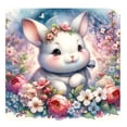thumbnail image 1 of Peinture Diamant DIY Fleur Colorée Papillon Lapin Chat Paysage Abstrait Broderie Ronde Complète Point, 40*40 cm, Cadre Non Inclus., SHANG5208, 1 of 4