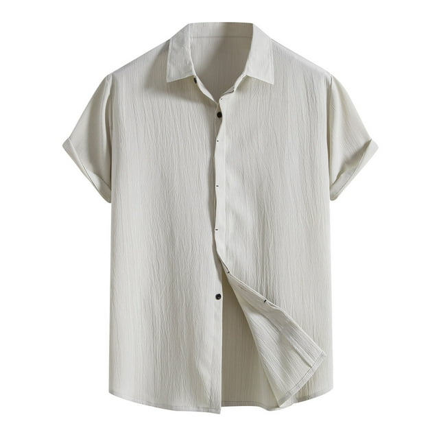 Birdeem Chemise Décontractée pour Hommes à Manches Courtes et Col Rabattu, Fermeture à Boutons, Blouse Hawaïenne