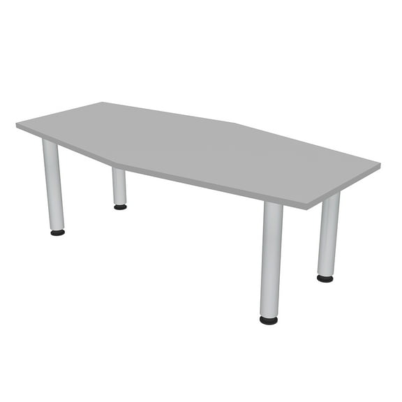 Small 3x5 Hexagon Irregular Conference Table Post Legs Power And Data